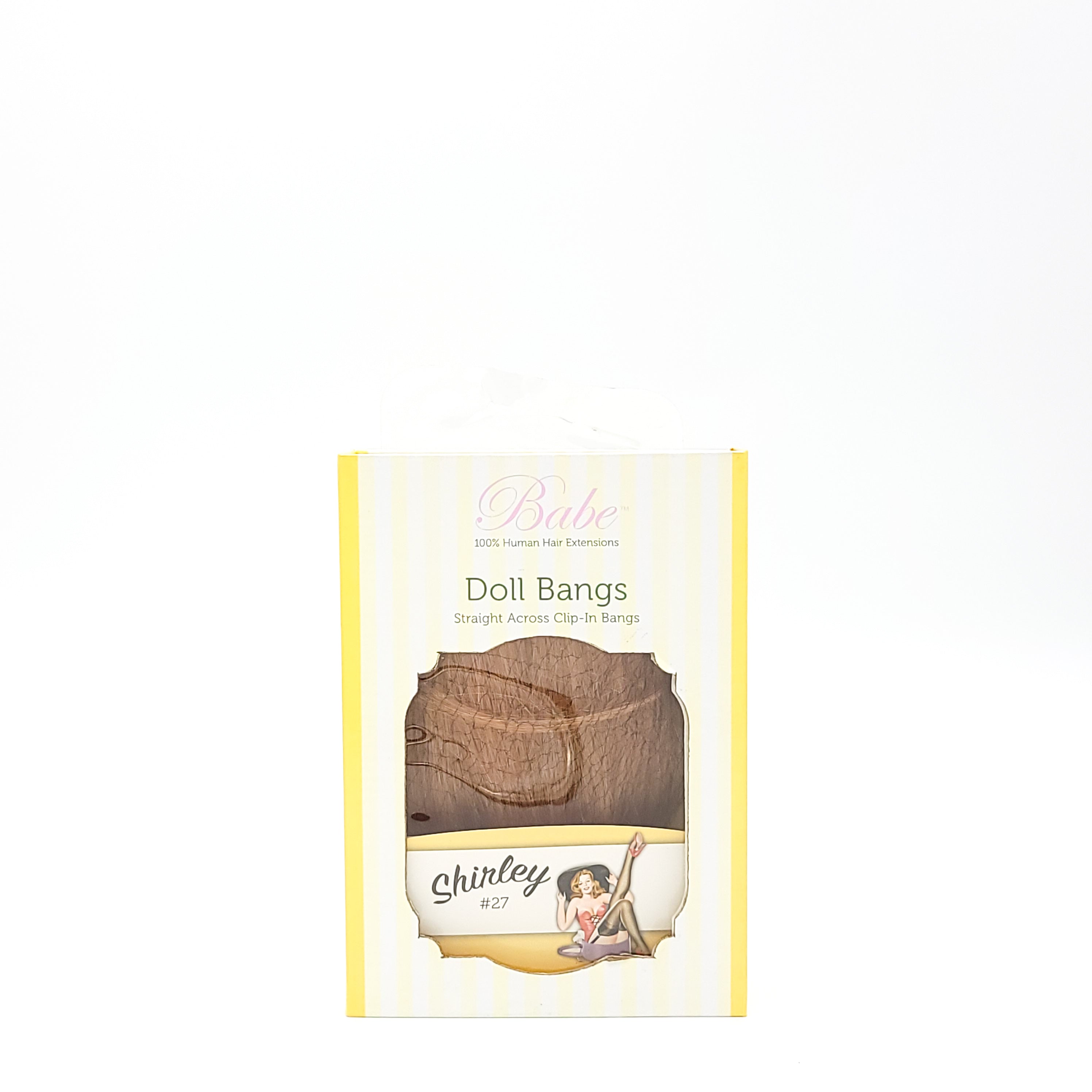 Babe 100% Human Hair Extensions Doll Bangs Straight Across Clip In Bangs Shirley #27 - Overstock Beauty Supply