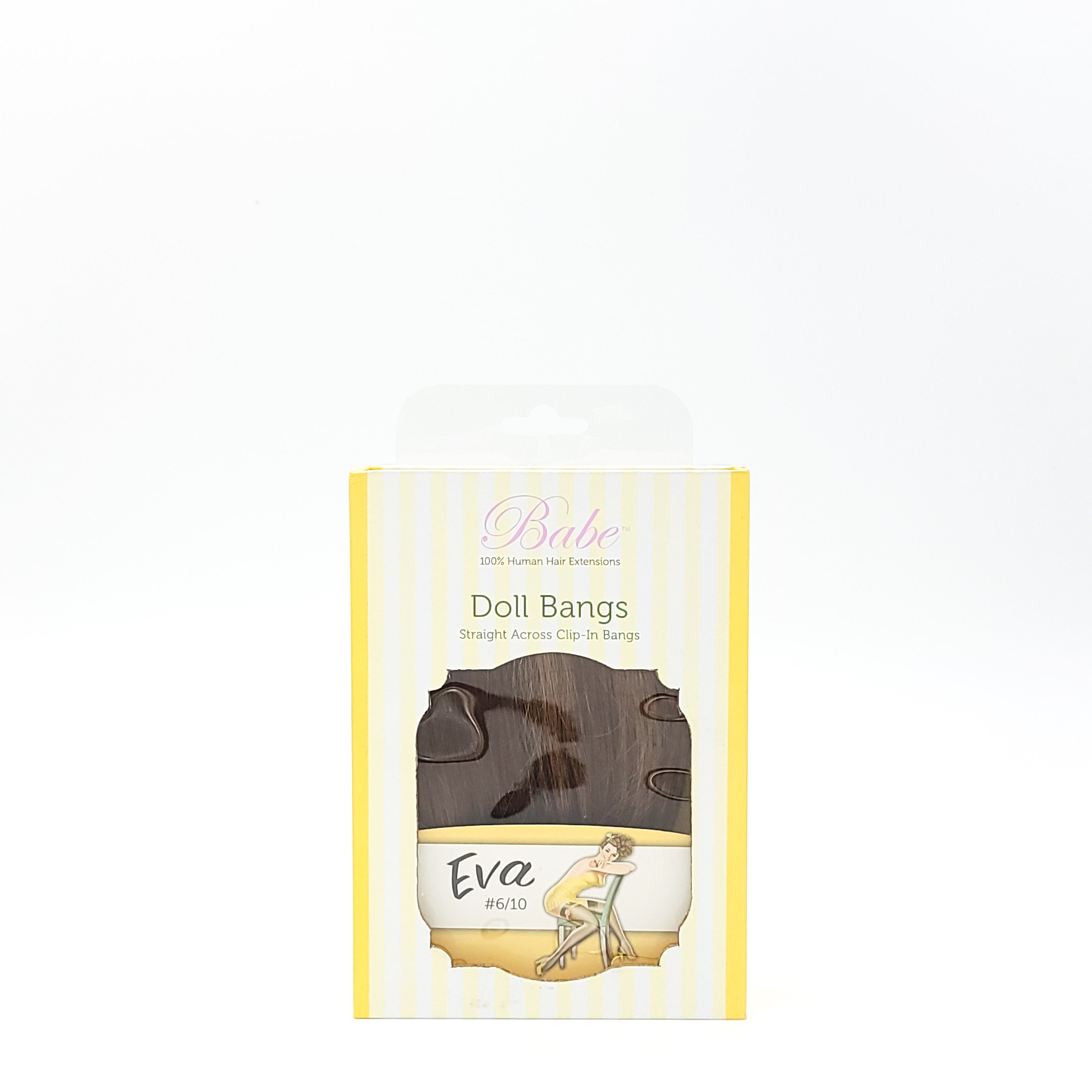 Babe 100% Human Hair Extensions Doll Bangs Straight Across Clip In Bangs Eva #6/10 - Overstock Beauty Supply