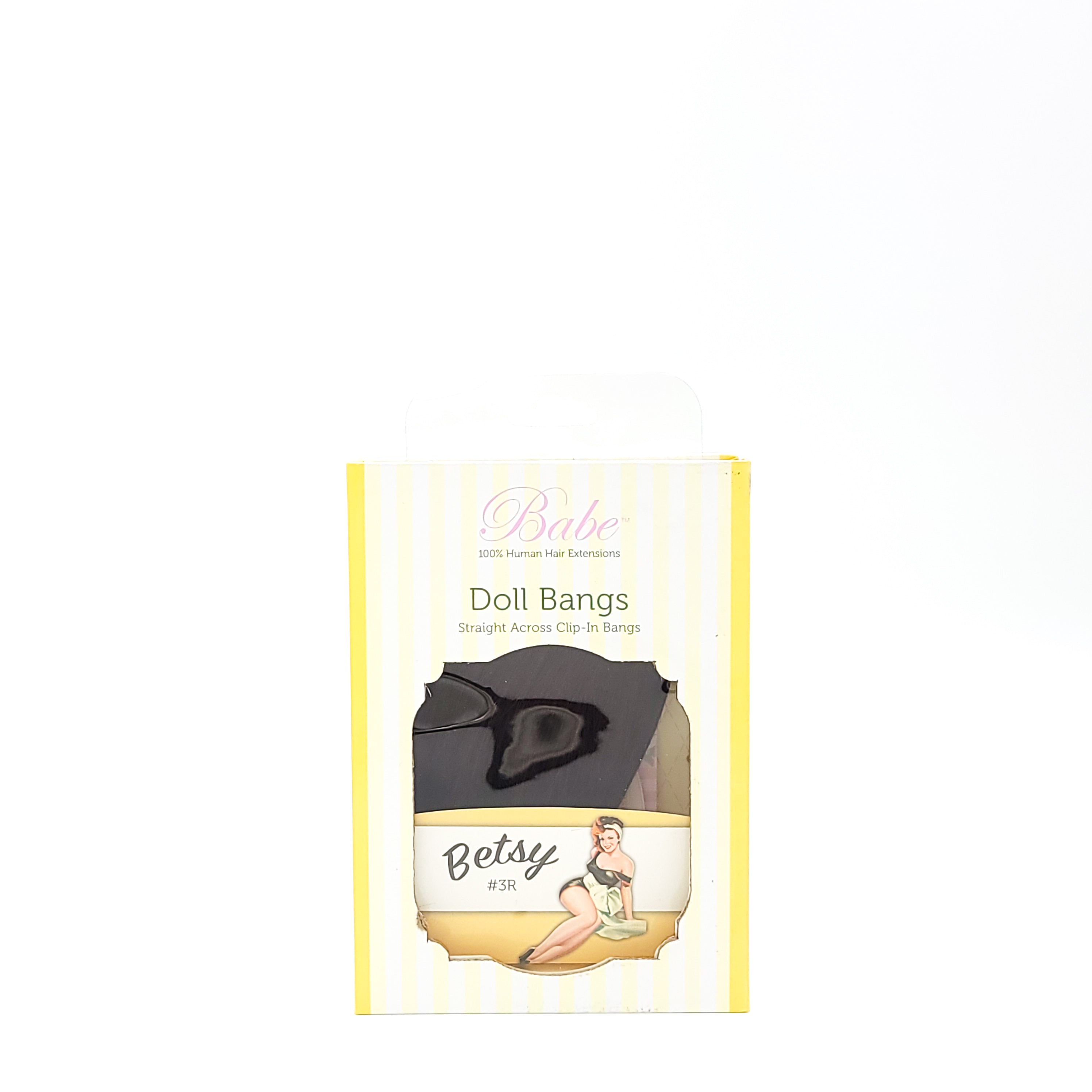 Babe 100% Human Hair Extensions Doll Bangs Straight Across Clip In Bangs Betsy #3R - Overstock Beauty Supply