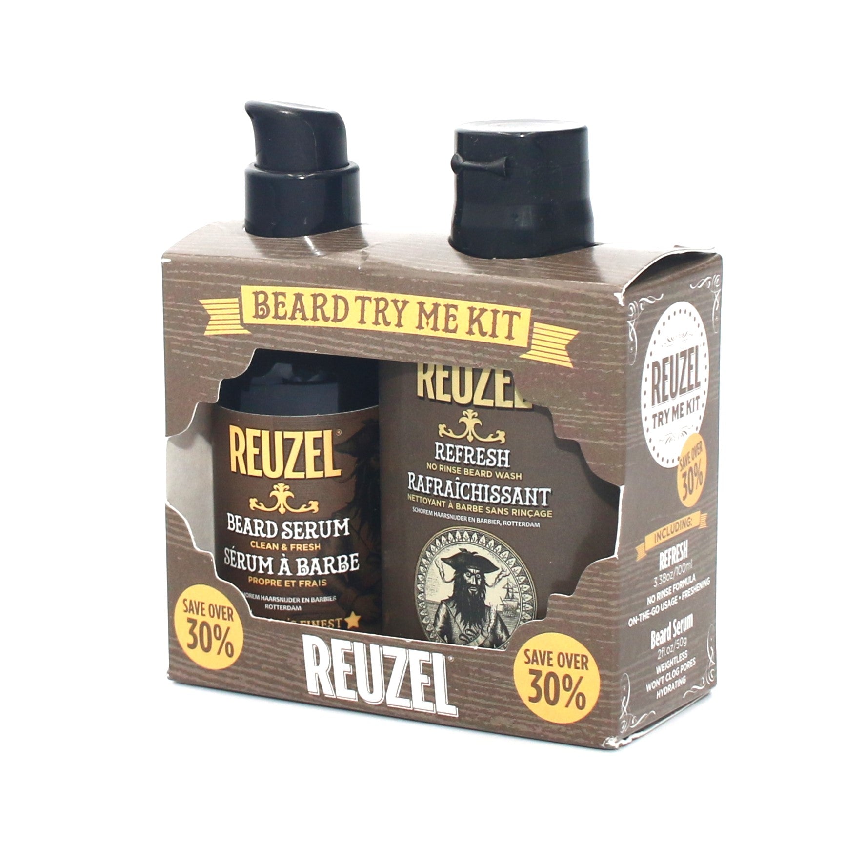Reuzel Beard Try Me Kit with Beard Wash & Serum - Overstock Beauty Supply