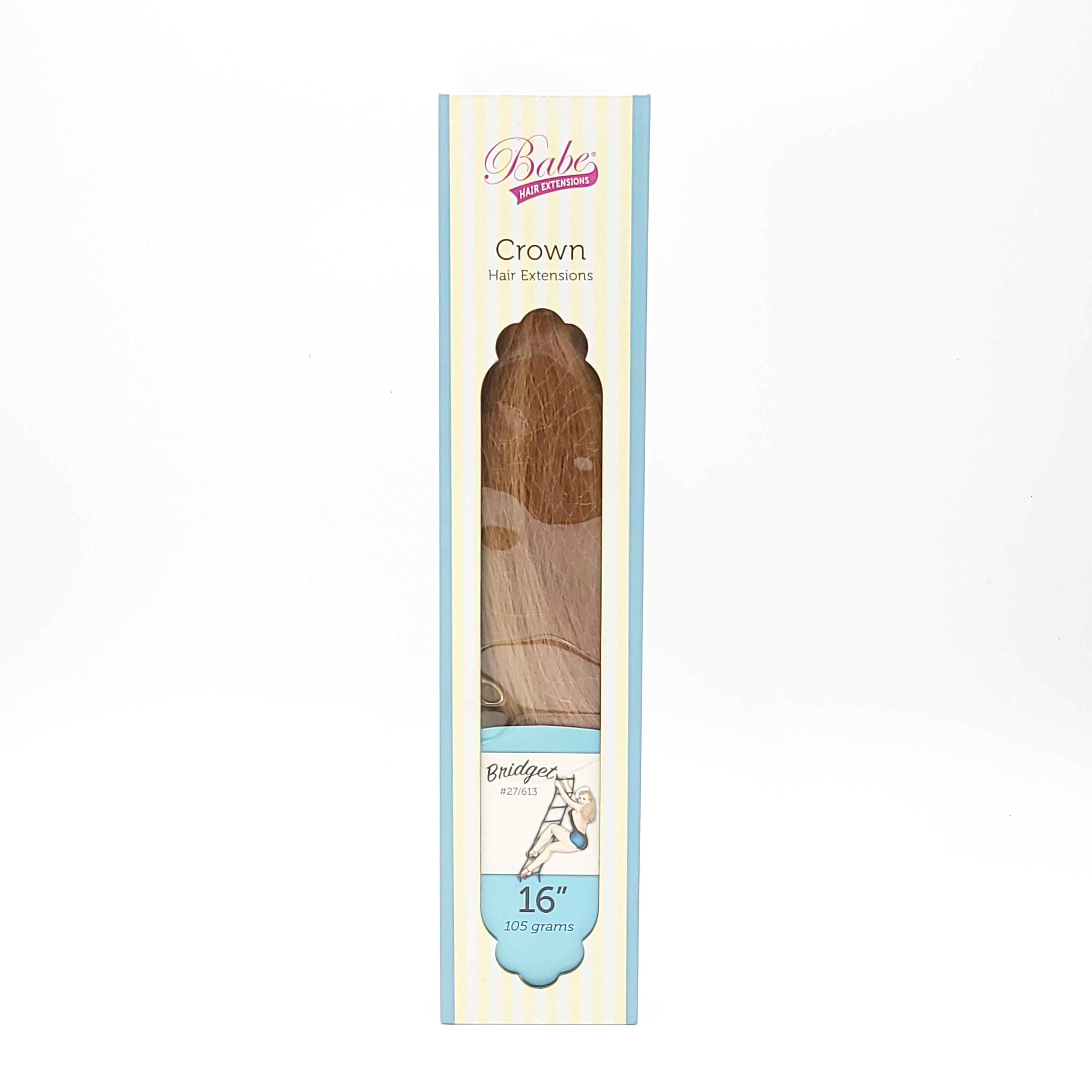 Babe 100% Human Hair Extensions Crown Hair Extensions Bridget #27/613 16" - Overstock Beauty Supply