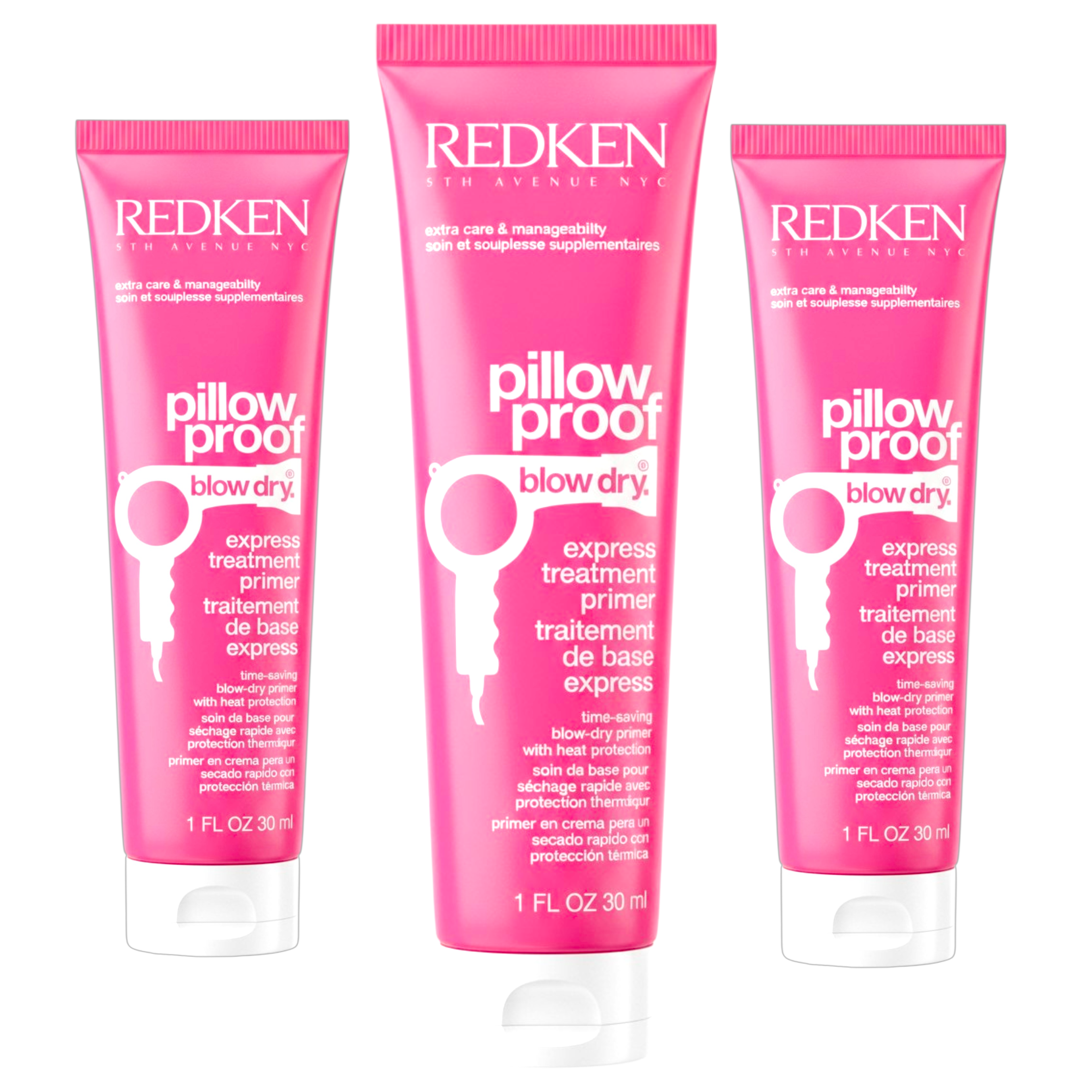 Redkin Pillow Proof Blow Dry Express Treatment Primer Cream 1 oz 3 pack