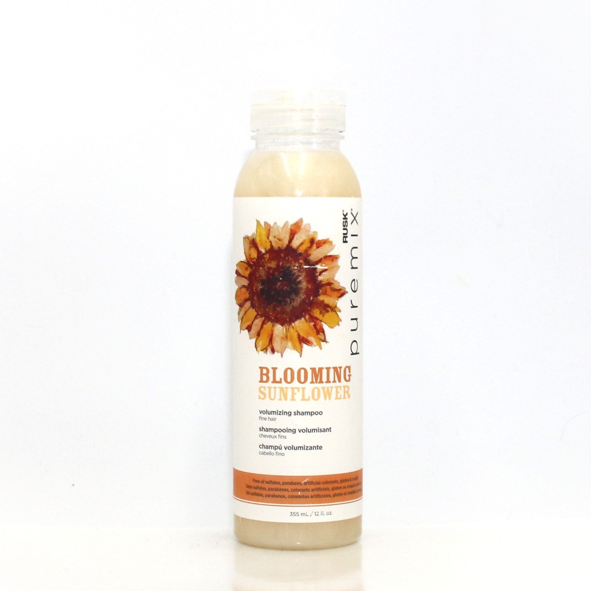 RUSK Puremix Blooming Sunflower Volumizing Shampoo for Fine Hair 12 oz - Overstock Beauty Supply