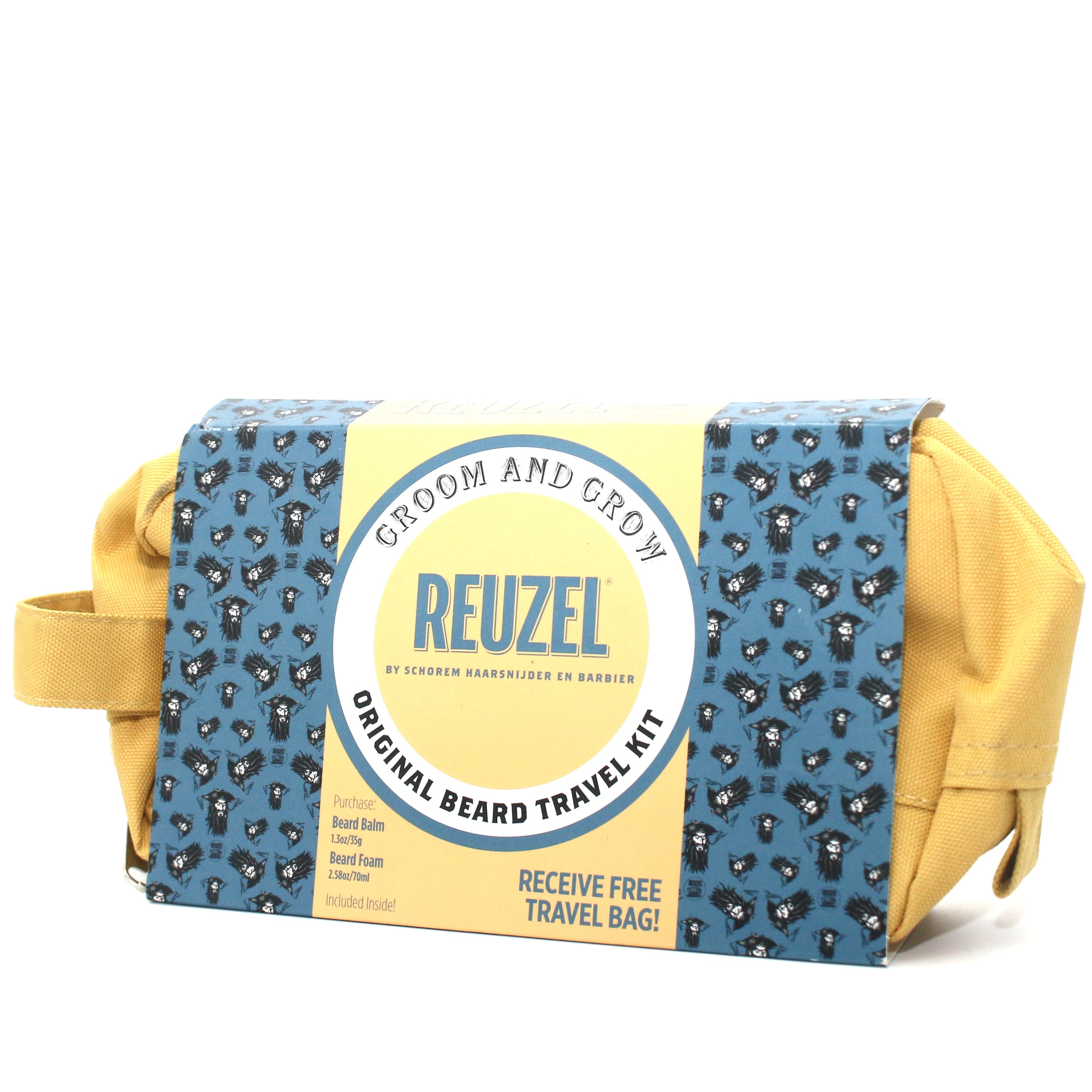 Reuzel Groom & Grow Original Scent Beard Travel Kit - Overstock Beauty Supply