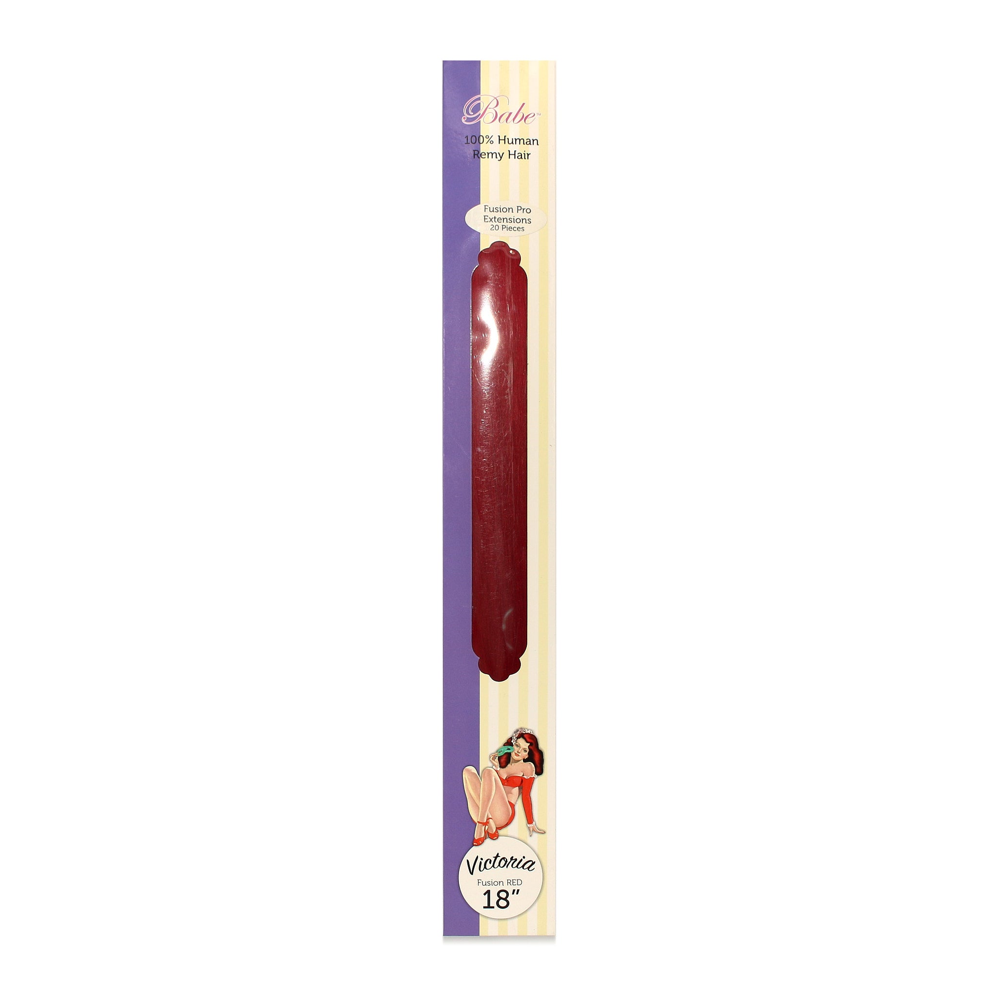 Babe 100% Human Remy Hair Fusion Pro Extensions Victoria Fusion Red 18" - Overstock Beauty Supply