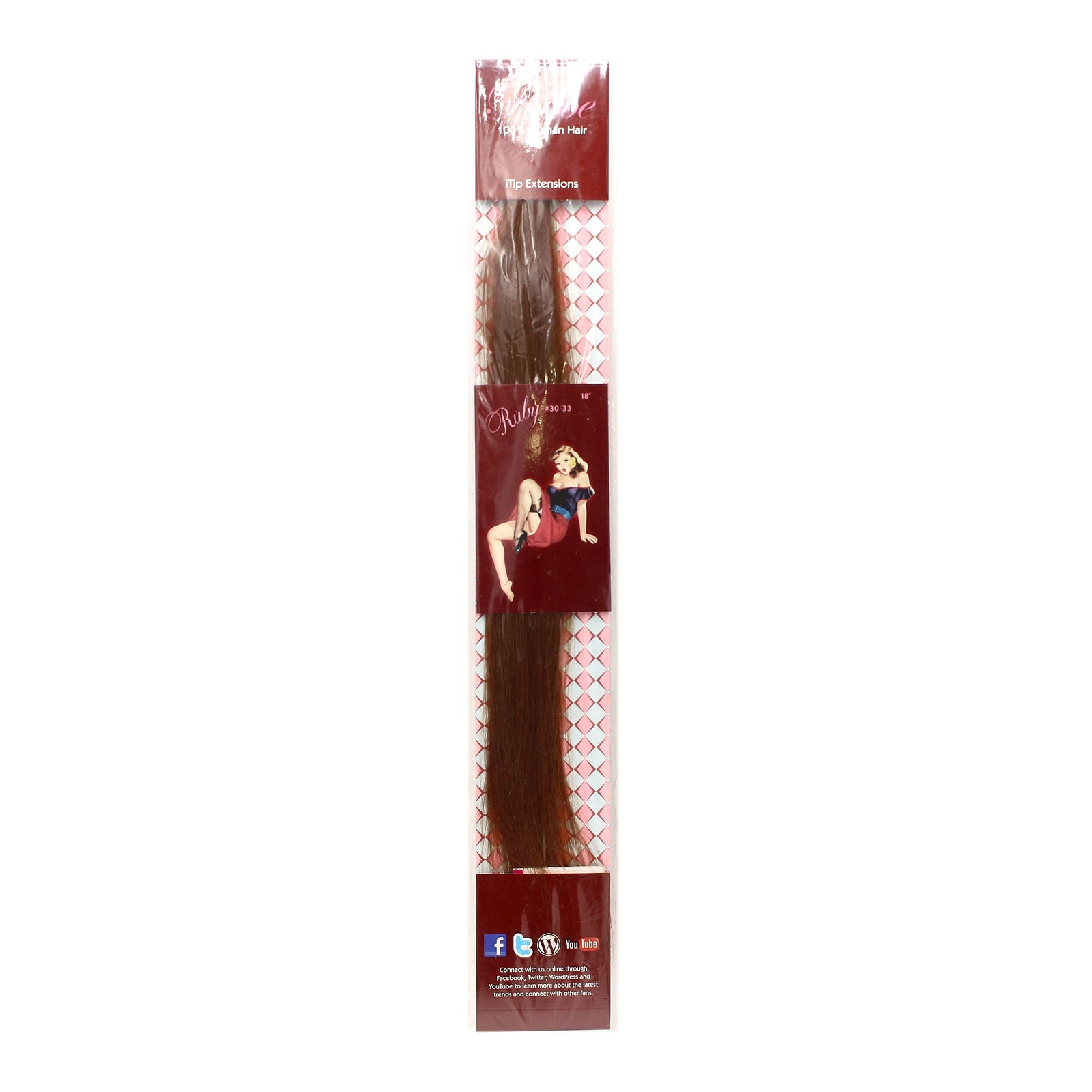 Babe 100% Human Hair iTip Extensions Ruby #30-33 18"