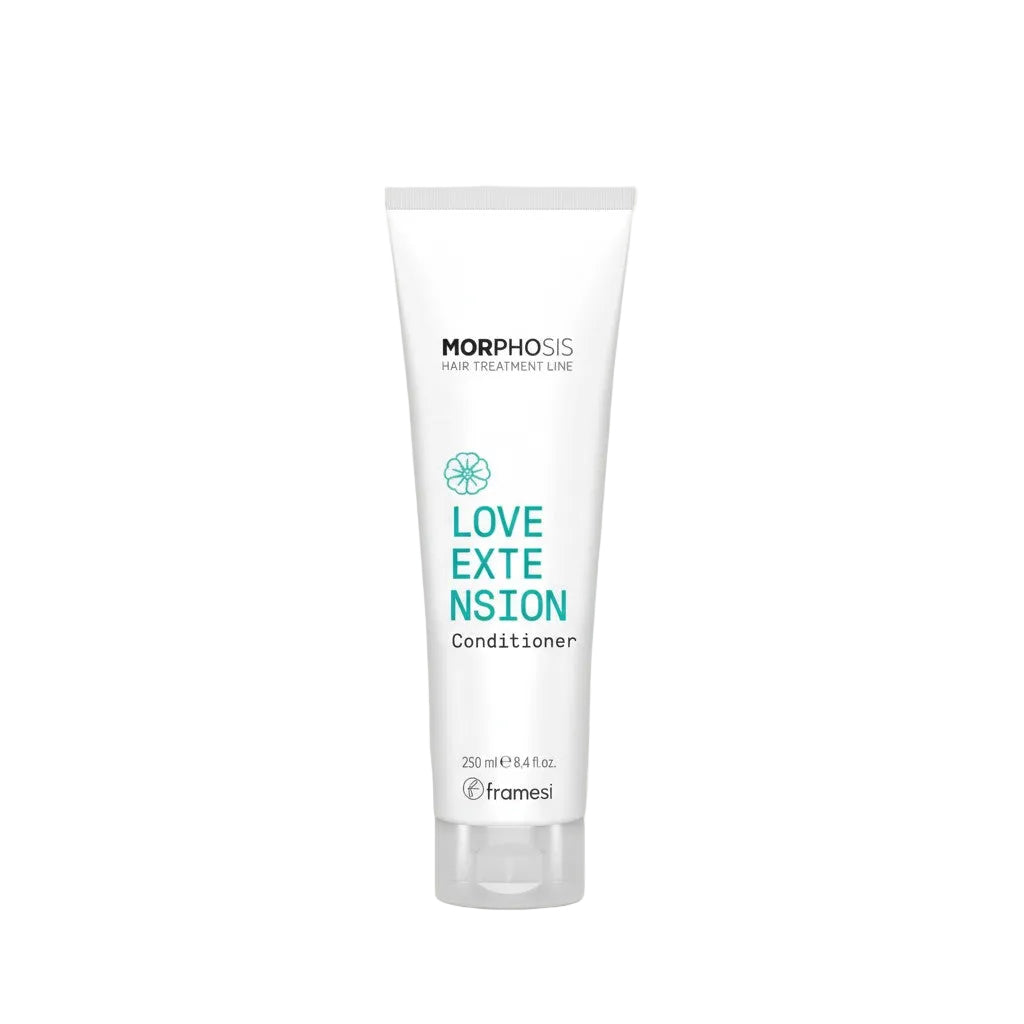 Morphosis Love Extension Conditioner bottle on a light background