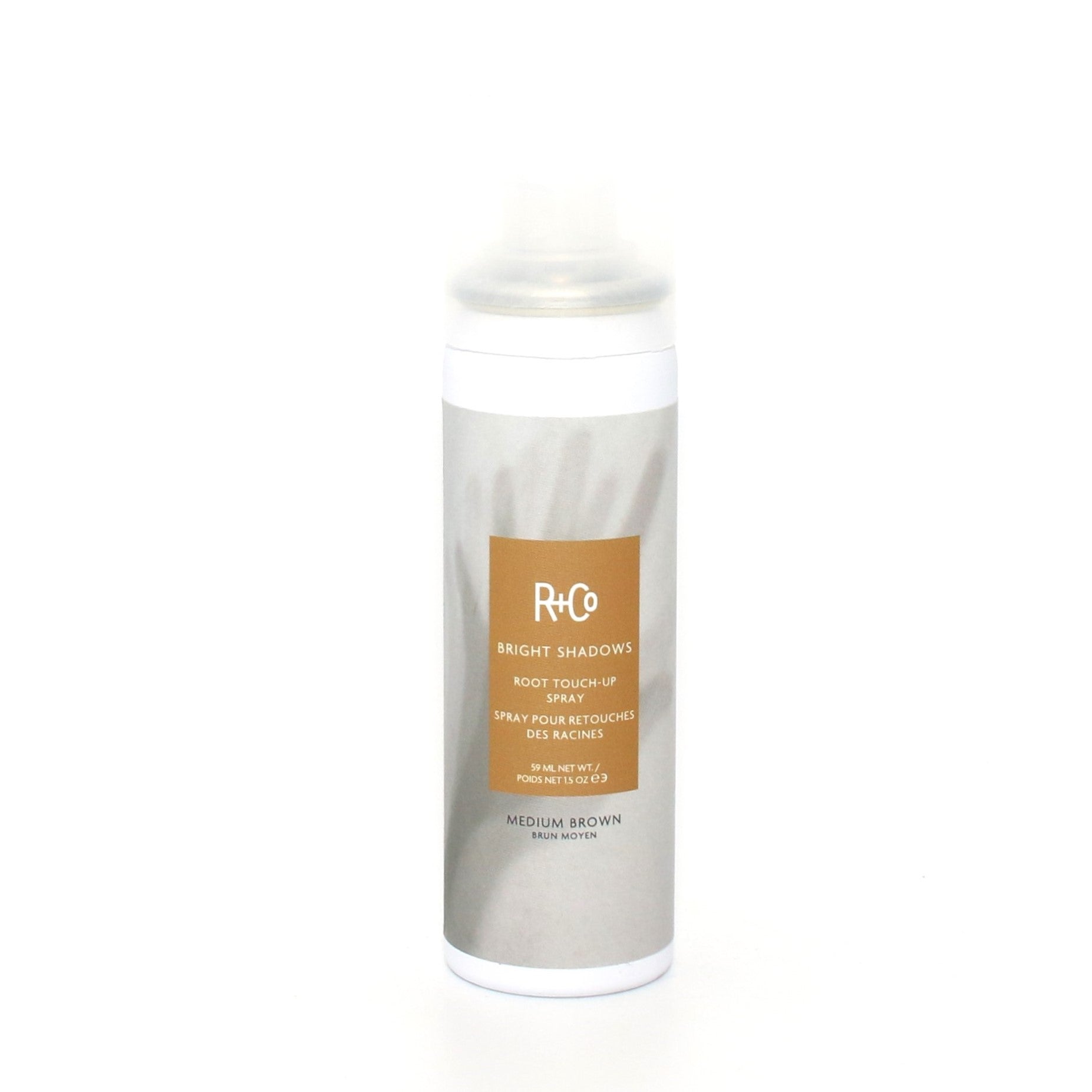 R+Co Bright Shadows Root Touch Up Spray Medium Brown 1.5 oz - Overstock Beauty Supply