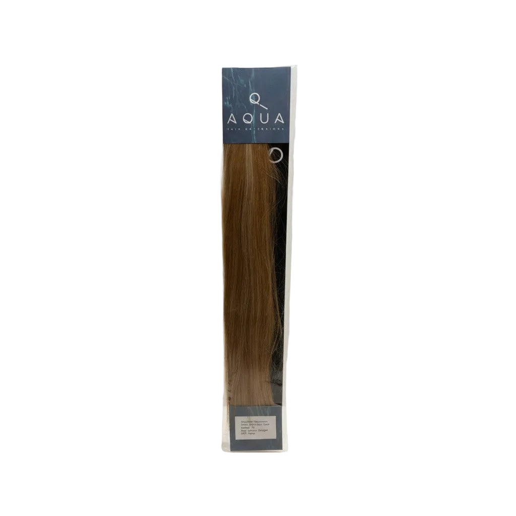 Aqua Tape-In Hair Extensions #8/24 Duo Tone 18 in Straight 10 Pieces