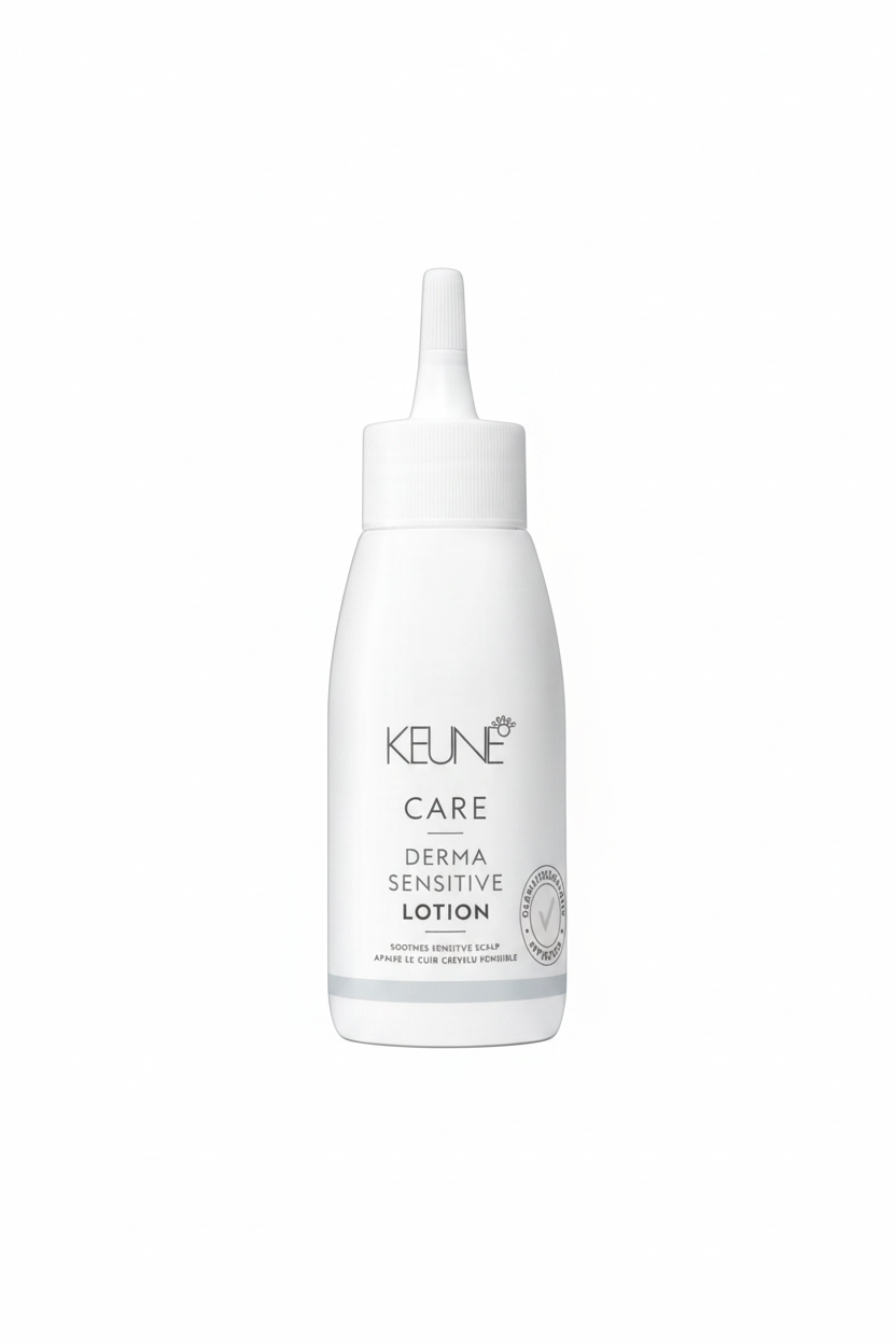 Keune Care Derma Sensitive lotion bottle on a white background