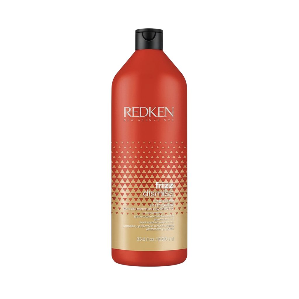 Redken bottle of hair product on a white background