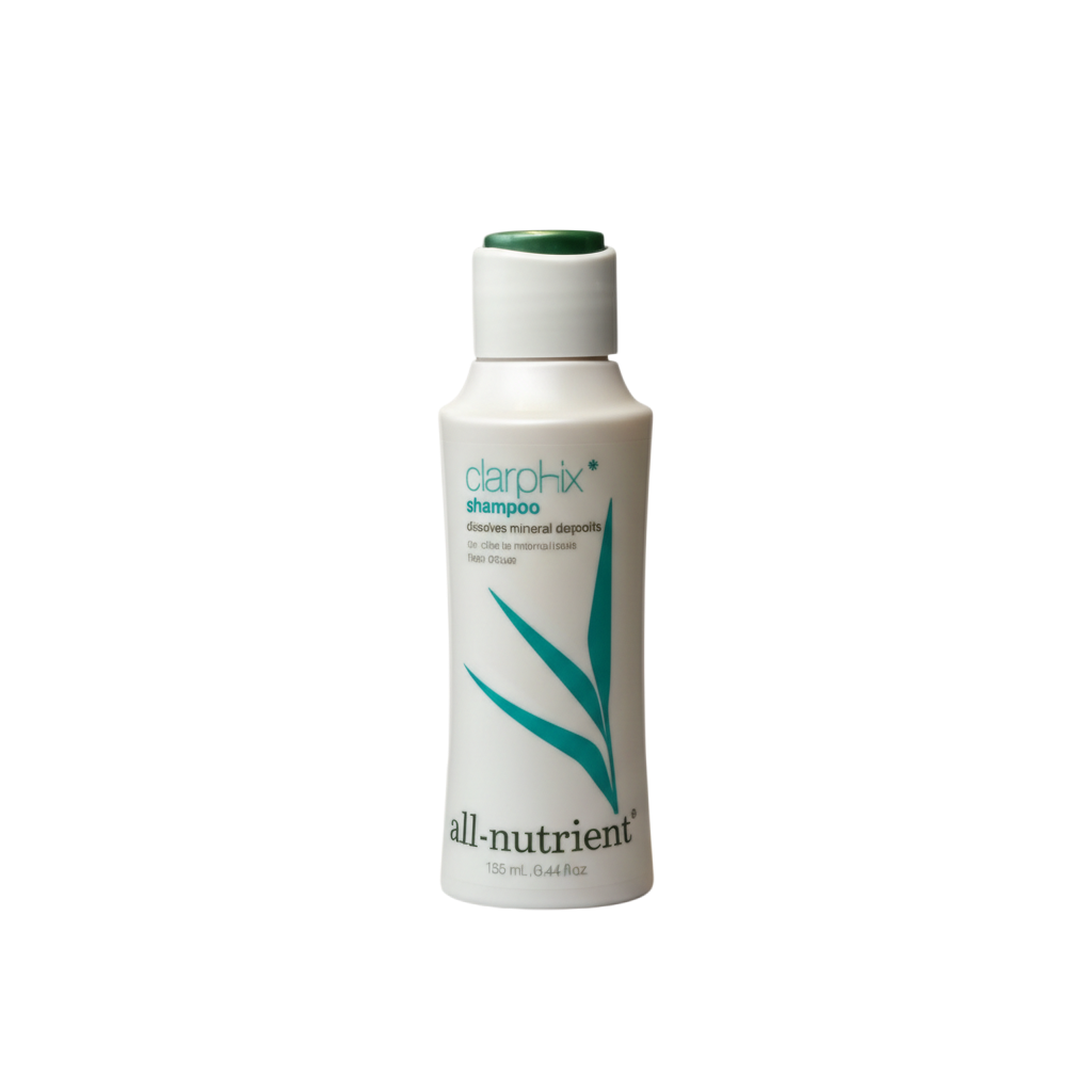 Shampoo bottle labeled 'all-nutrient' on a white background