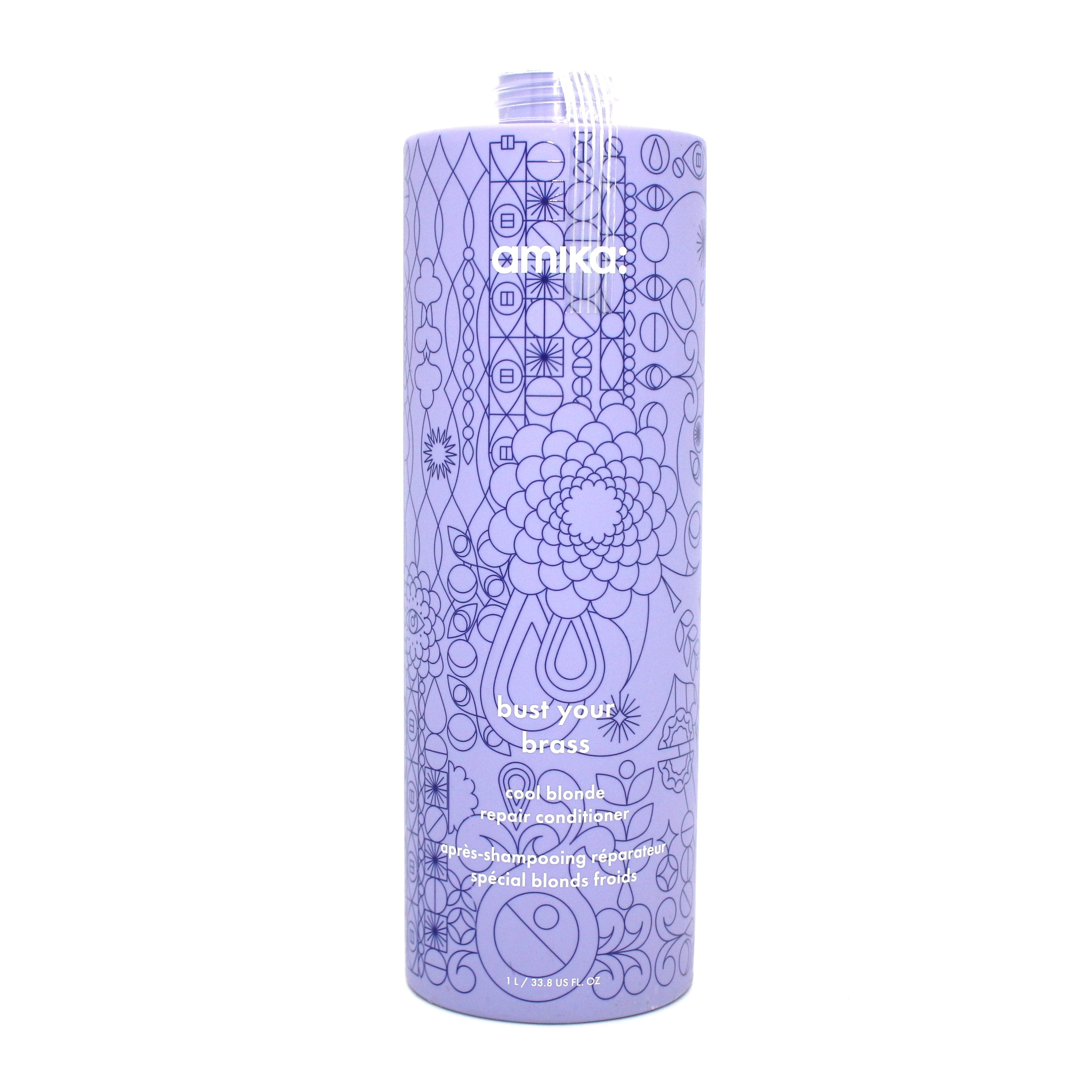 Amika Bust Your Brass Cool Blonde Repair Conditioner 33.8 oz - Overstock Beauty Supply