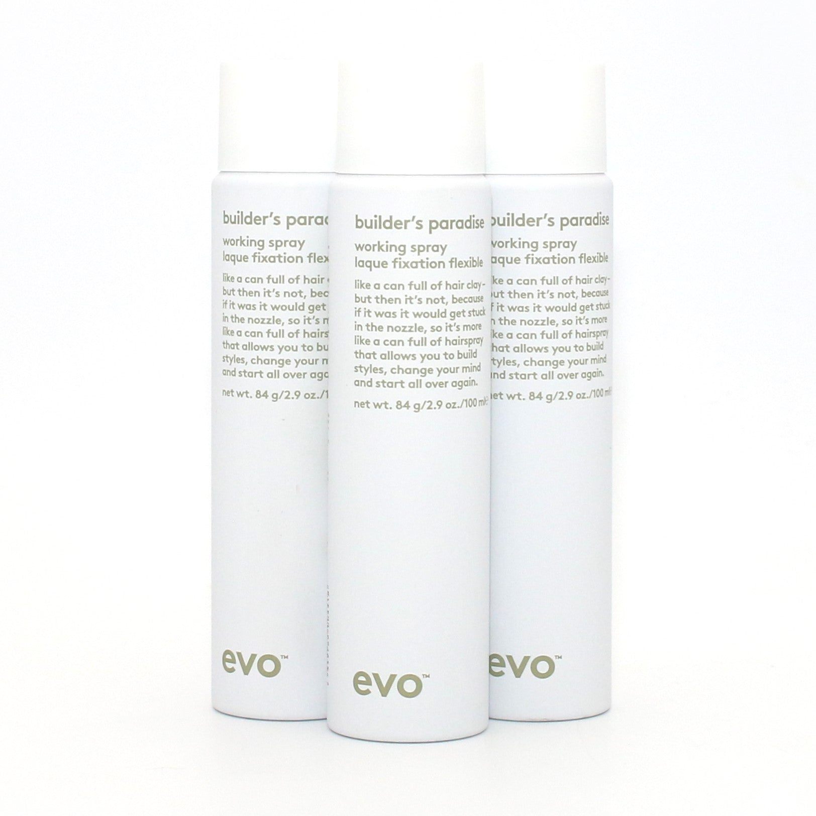 Evo Builder's Paradise Working Spray 2.9 oz (pack of 3) - Overstock Beauty Supply