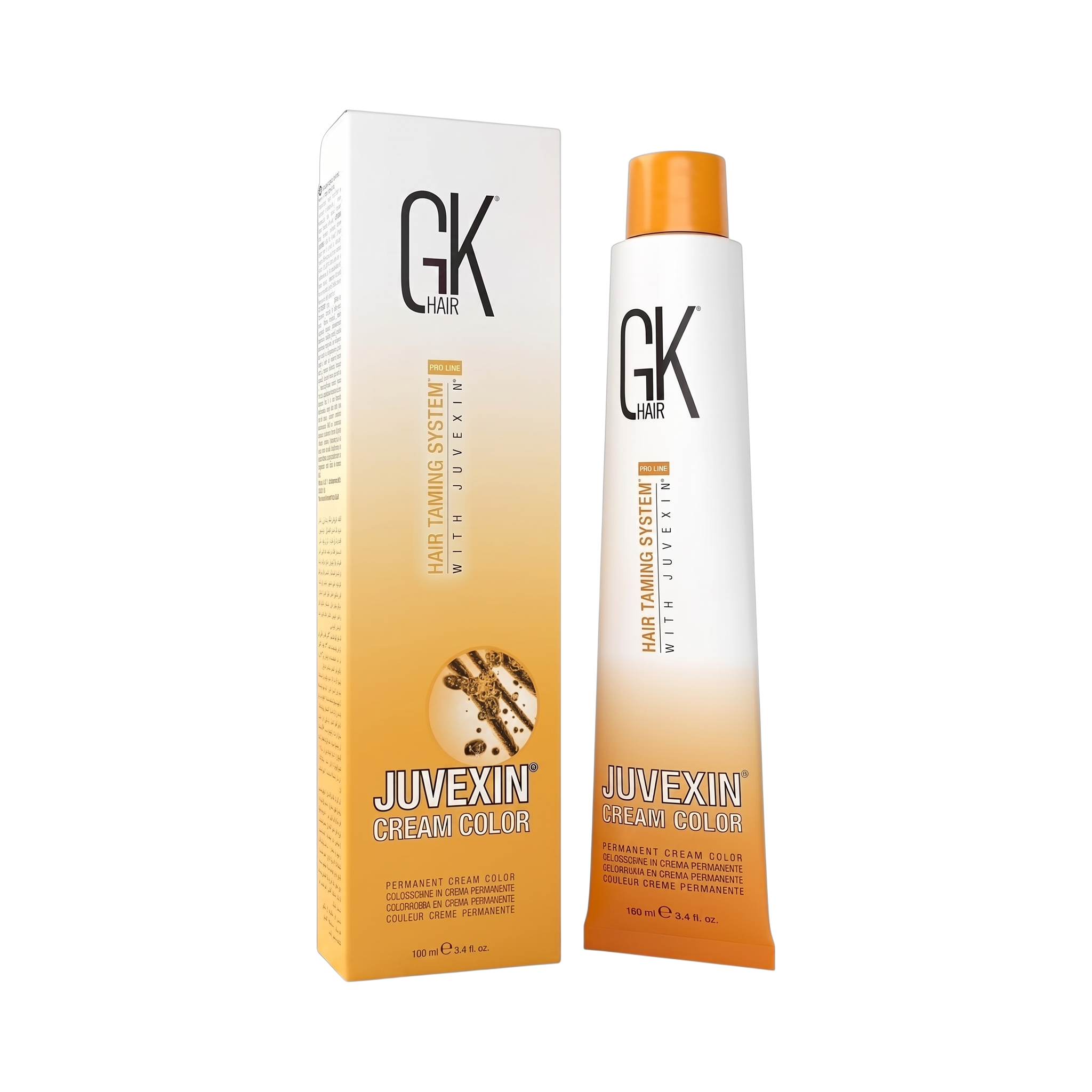 GK Hair Juvexin Creamy Color packaging on a white background