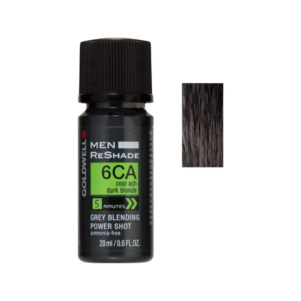 Goldwell Men Reshade Grey Blending Power Shot 6CA Cool Ash Dark Blonde 0.6 oz 3 Pack
