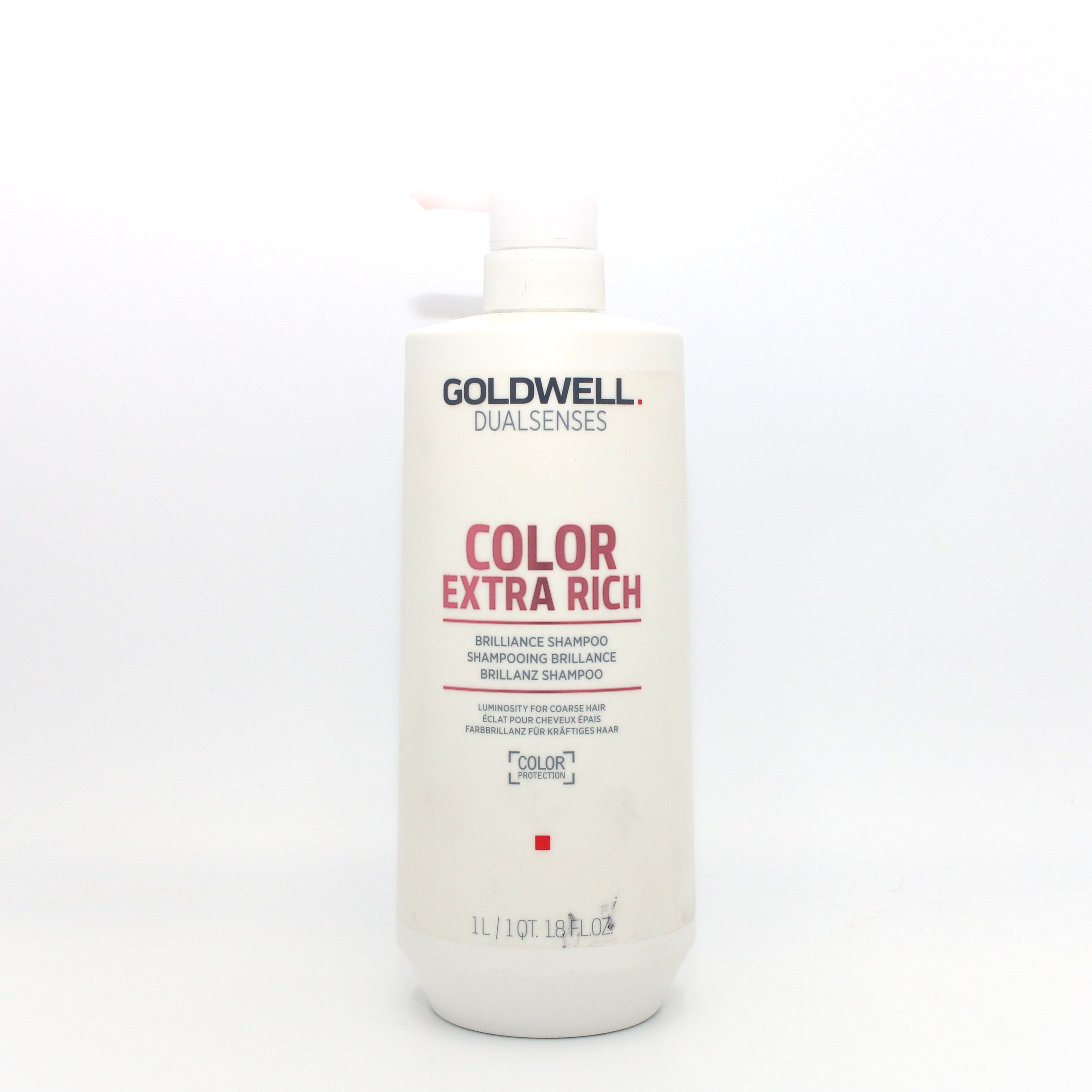 GOLDWELL Dualsenses Color Extra Rich Brilliance Shampoo for Coarse Hair 1 L - Overstock Beauty Supply