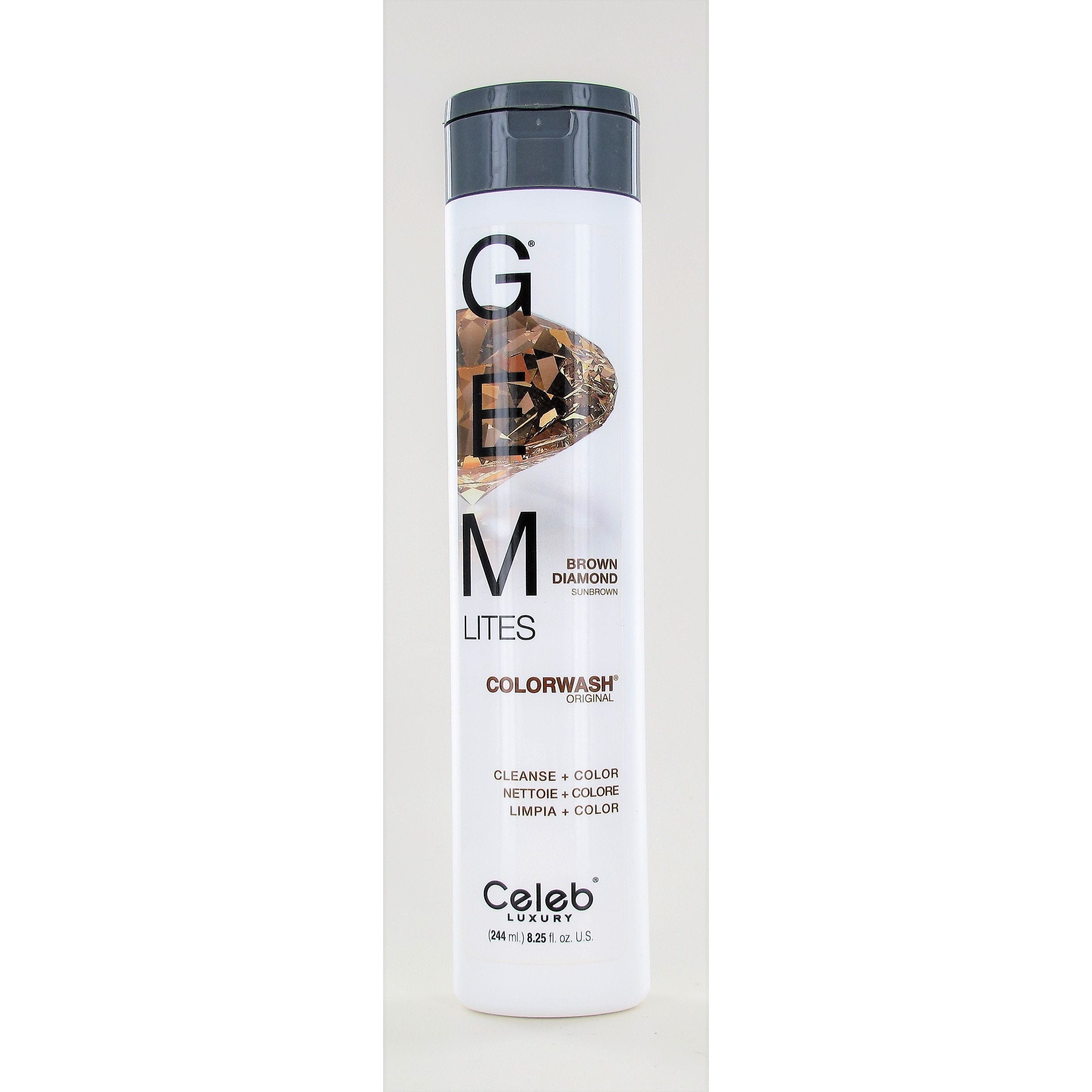 Celeb Luxury Gem Lites Brown Diamond Sunbrown Wash 8.25 oz - Overstock Beauty Supply